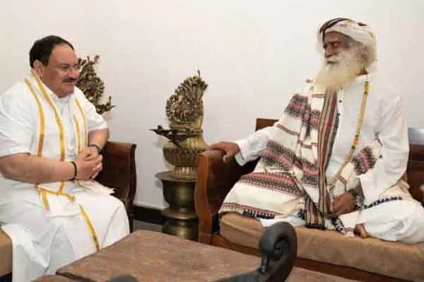 Isha Jaggi and JP Natta meet in coimbatore 