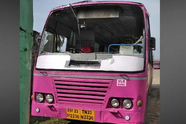 Man arrested for breaking government bus window asking for job