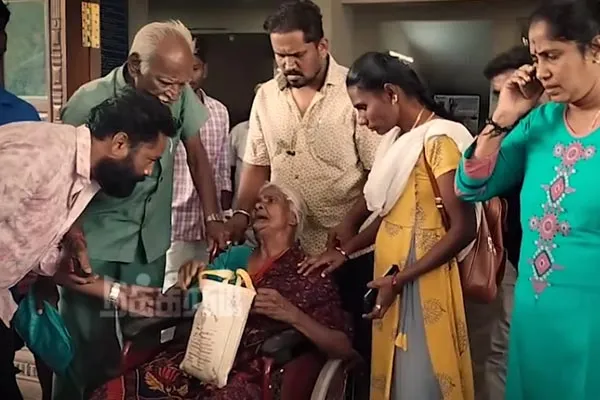  old woman came file petition Coimbatore Collector office fainted and fell down