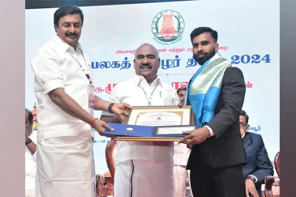 South Korea University Professor Arogya Raju Linguistics Award