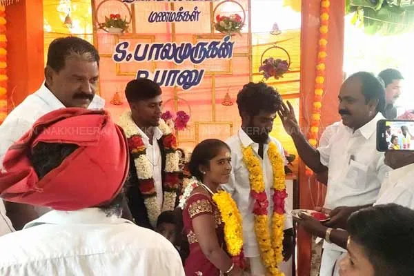 Minister Meyyanathan participation in the marriage ceremony at Narikuravar 