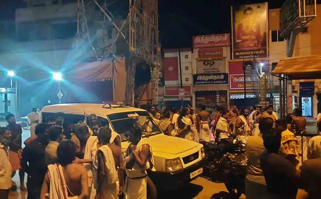 Natarajar Temple festival  Police prevented a major accident