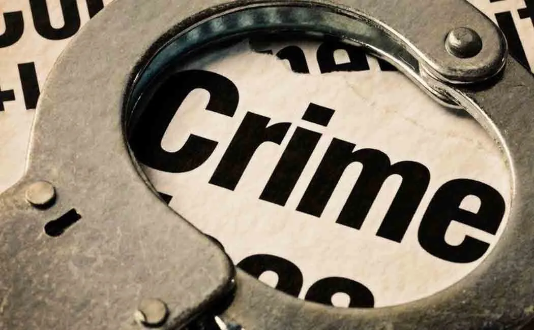 Police searching person involved in crime 