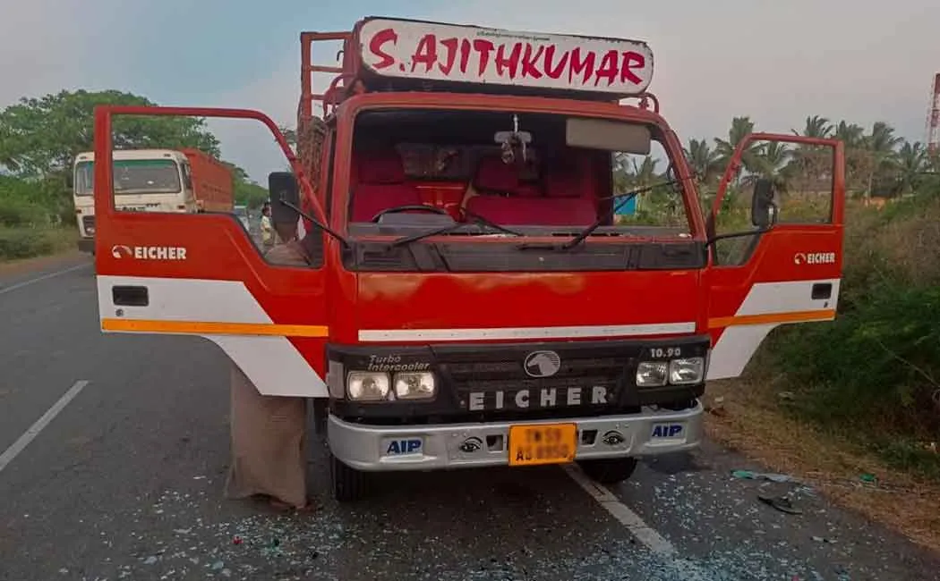 Truck carrying pigs! Mysterious people hit by a barrage!