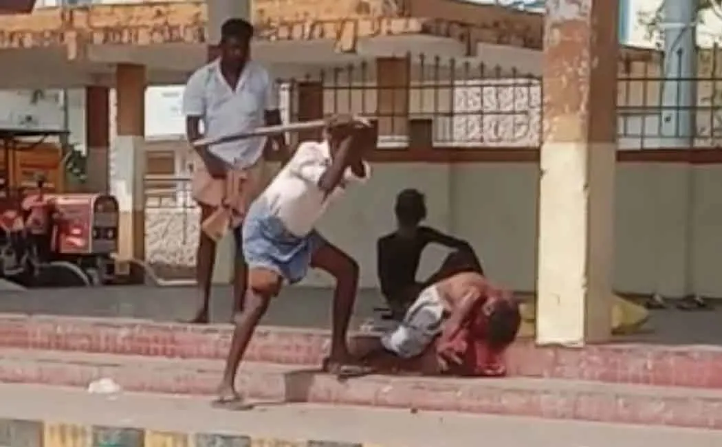Fight between two people police investigation 