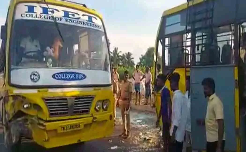 Villupuram Private college bus accident school kid passed away 