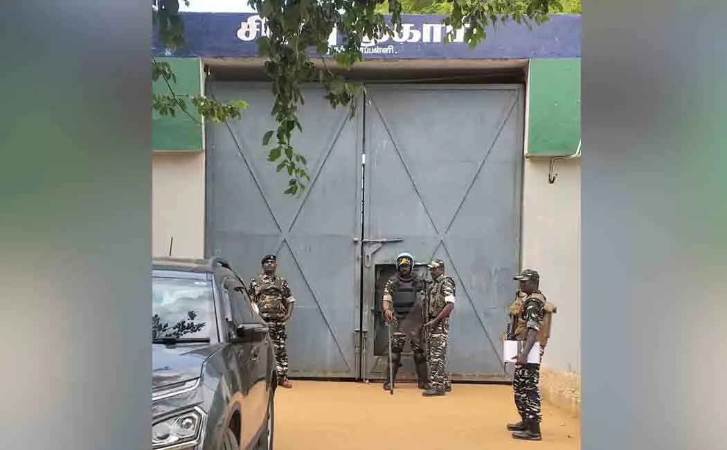 Yesterday the NIA.. today the enforcement department!  Trichy Special Camp Jail!