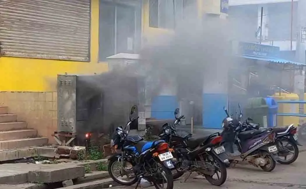 Fire accident in electricity box 