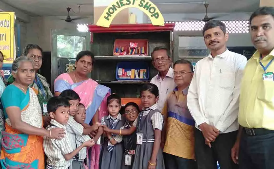 To maintain honesty.. unmanned shop for students!