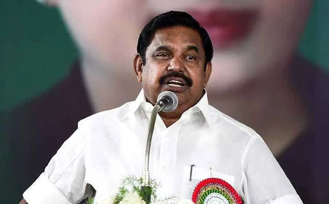 “From the Corporation to the villages, all the work has come to a standstill” - Edappadi Palanisamy