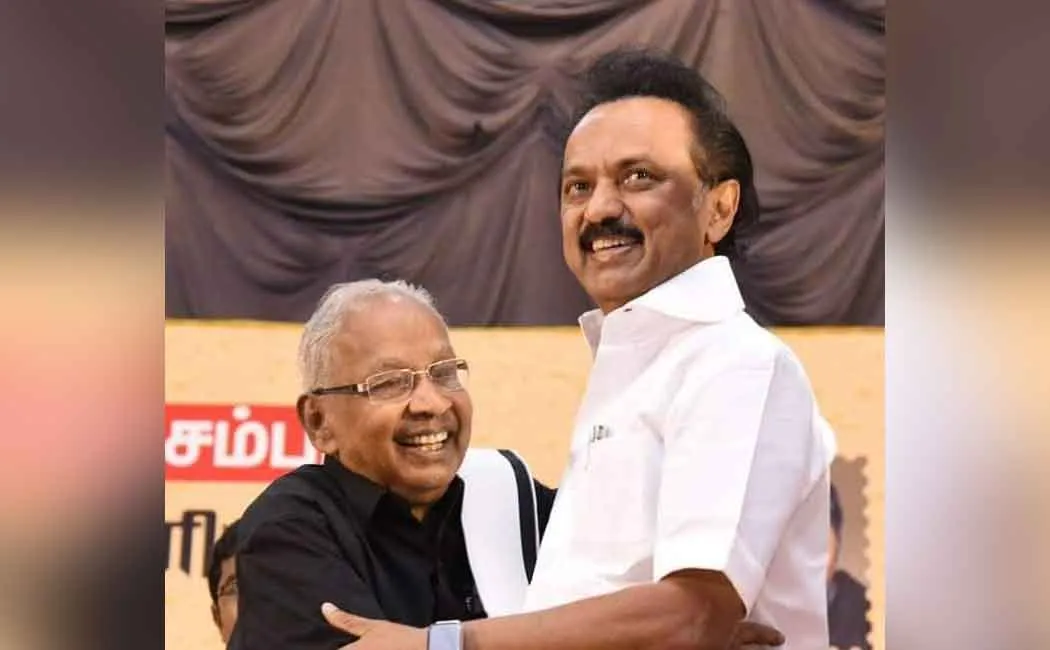 K Veeramani birthday wish to MK Stalin 