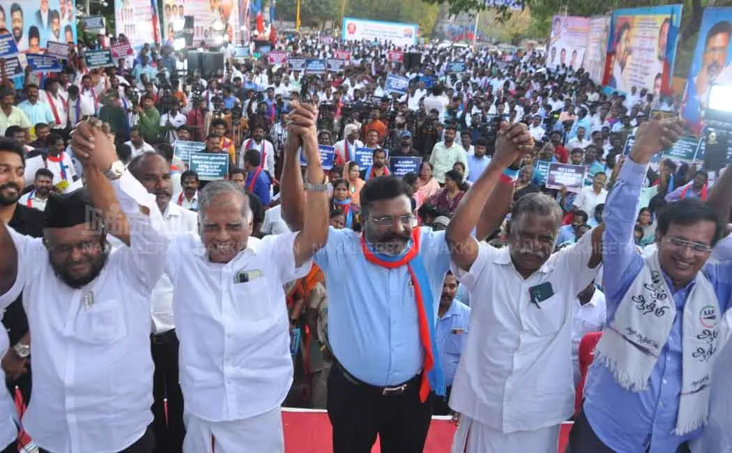 Communist party Mutharasan speech in vck meeting in chennai 
