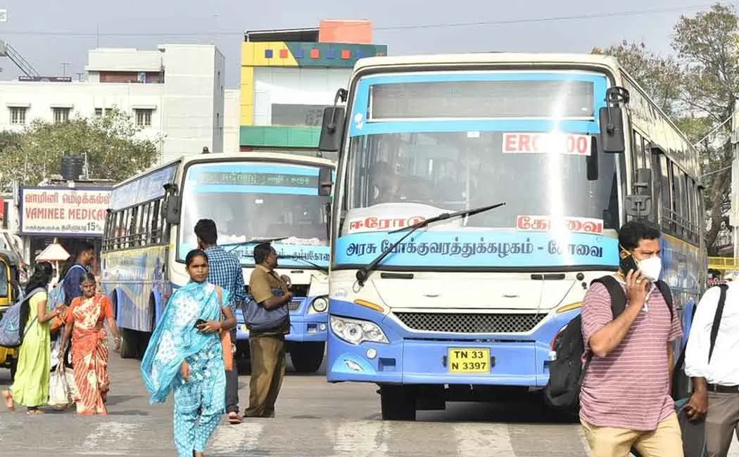 Buses operated by temporary staff