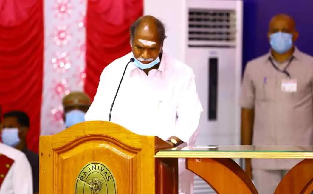 Rangasamy takes over as Chief Minister for the fourth time!