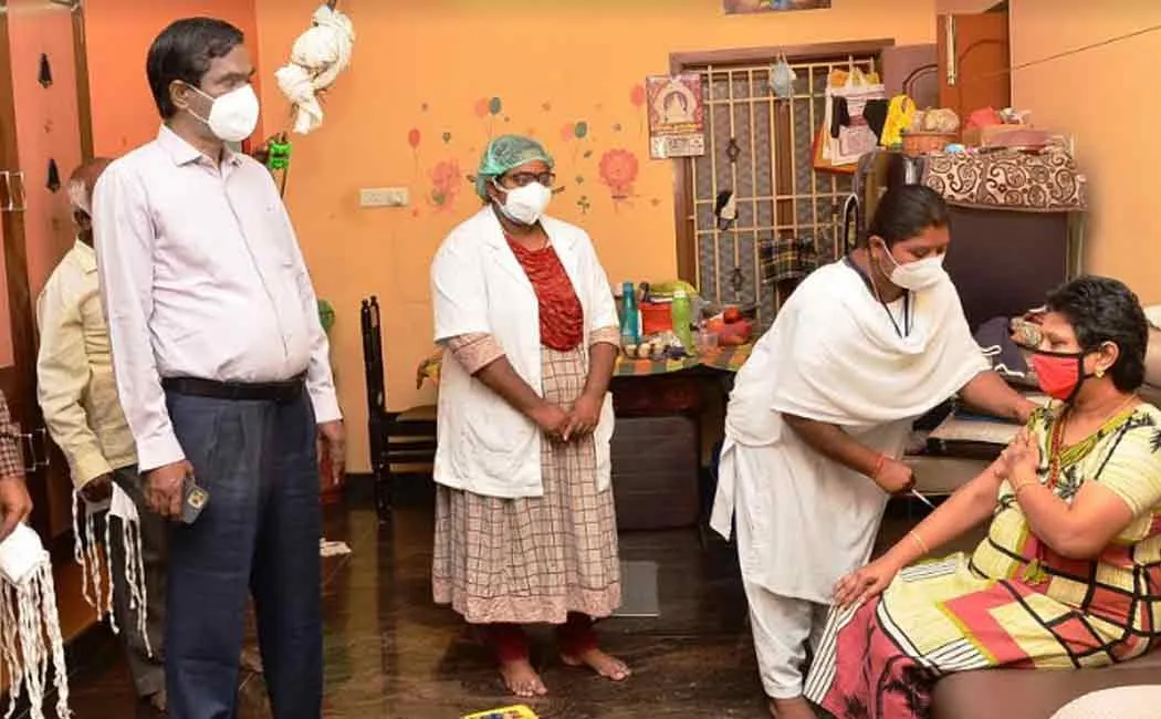 Corona vaccine for the disabled at  home! 