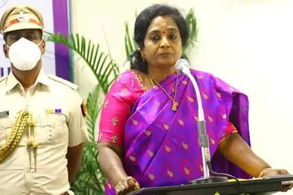 puducherry governor tamilisai talks about mla nehru questions 