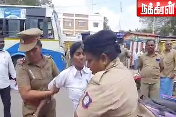 foreign return woman incident at thanjai court