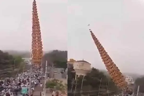 Chariots that overturned and a tragedy during the festival in karnataka