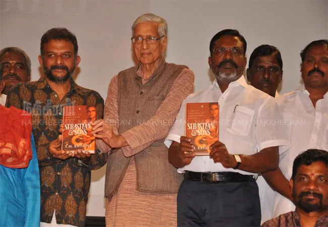 Famous singer and musician TM Krishna  The book released in chennai 