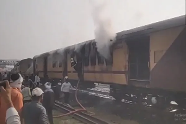 Terrible train fire in maharashtra