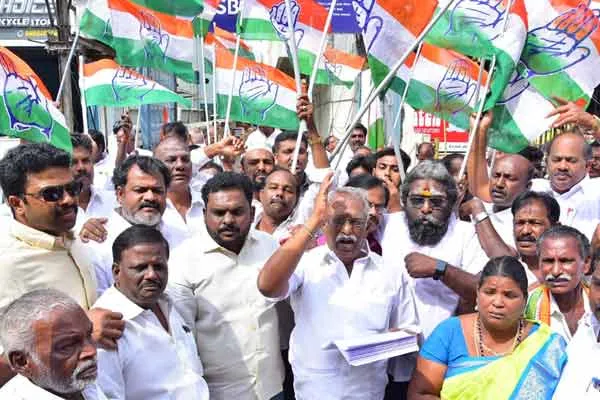 adani issue reflected in trichy congress 