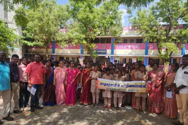 trichy senthannirpuram corporation school admission awareness rally  