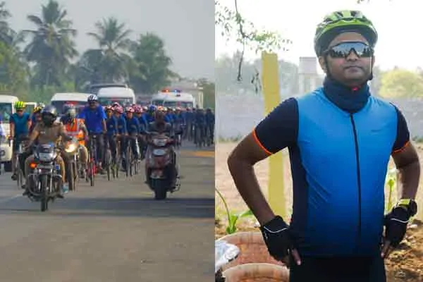 tamil nadu women police golden jubilee celebration cycle rally in trichy