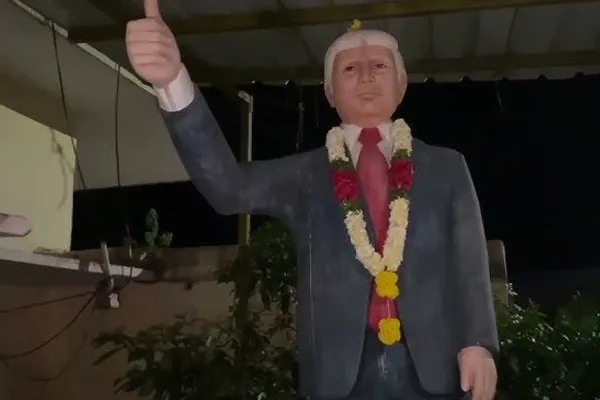The village that performed Balabishekam for the Trump statue in telangana
