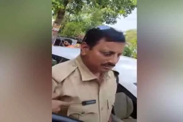 telangana khammam district police officer car incident   