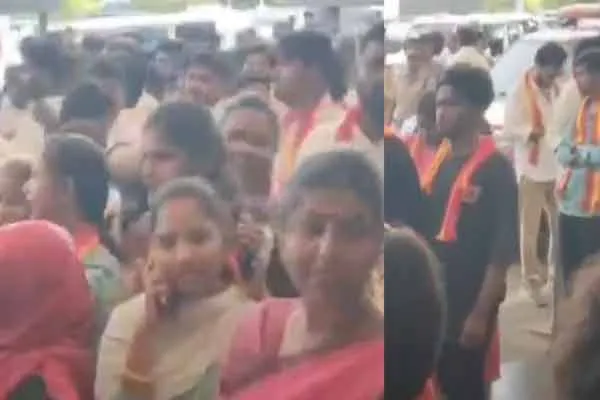 TVk supporters gathered at Coimbatore airport to welcome Vijay