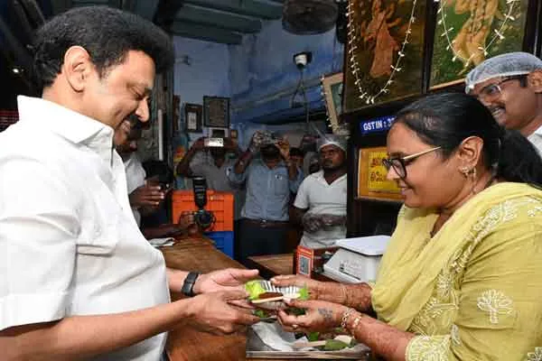 CM MK Stalin tasted the dark shop halwa