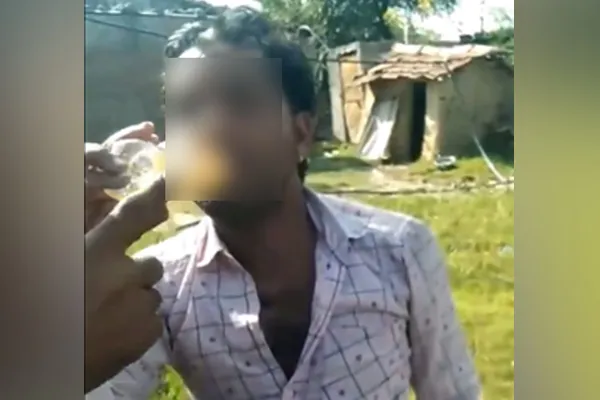 The forcing a man to drink urine for eloping with married woman