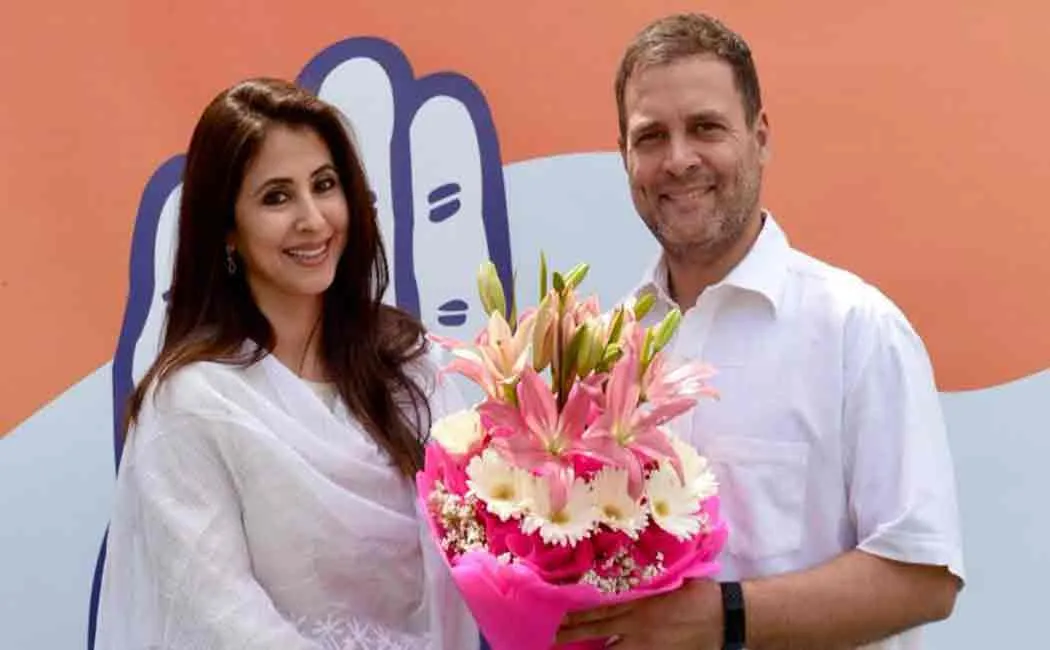 urmila matondkar to contest in mumbai north for congress in loksabha election