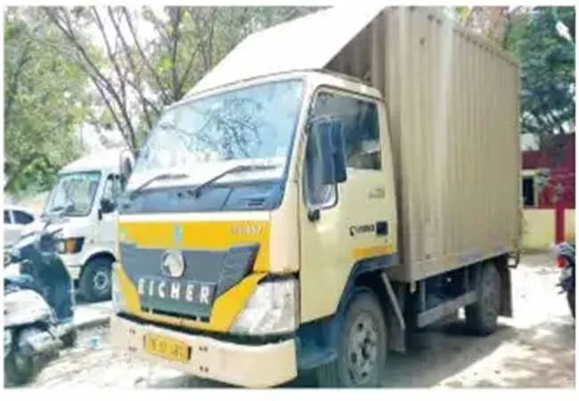 dharmapuri road van illegal products driver arrested seized products  