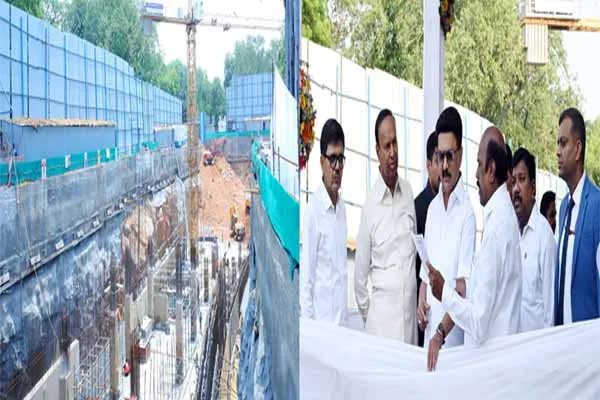 CM MK Stalin inspects on Construction work at Vaigai house complex