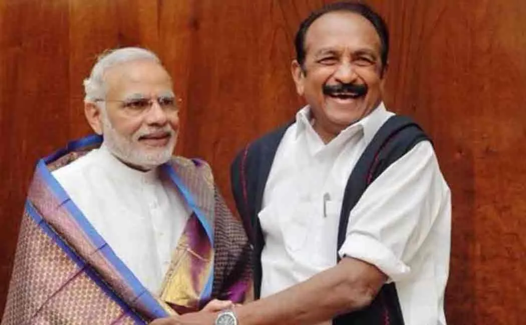 vaiko meets prime minister modi