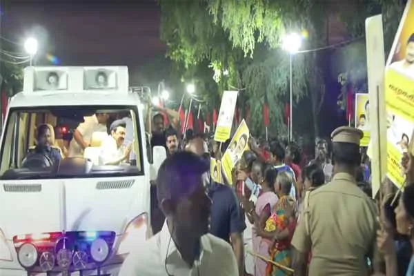 CM MK Stalin Road Show In Virudhunagar DMK welcomed enthusiastically
