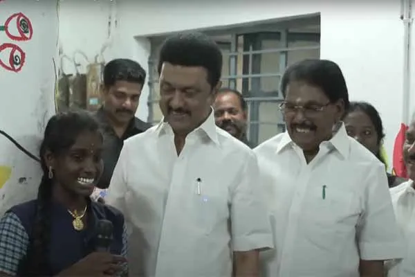 Student  warm speech CM M K Stalin resilience