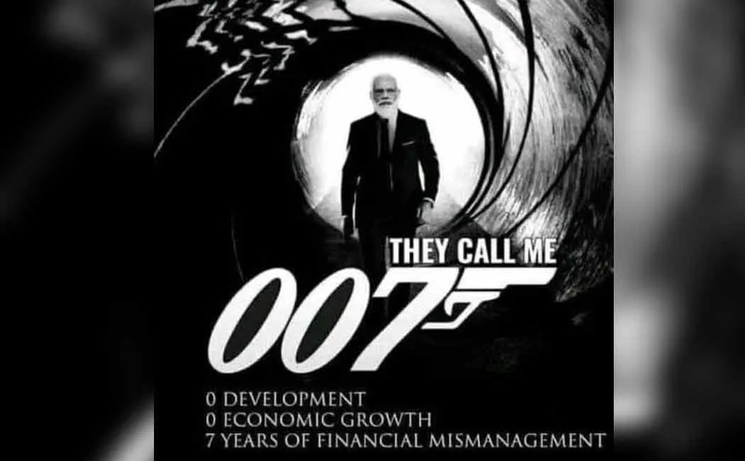 pm modi as james bond 