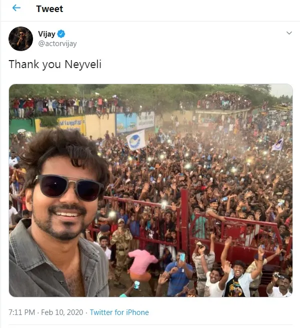master film shooting actor vijay tweet 