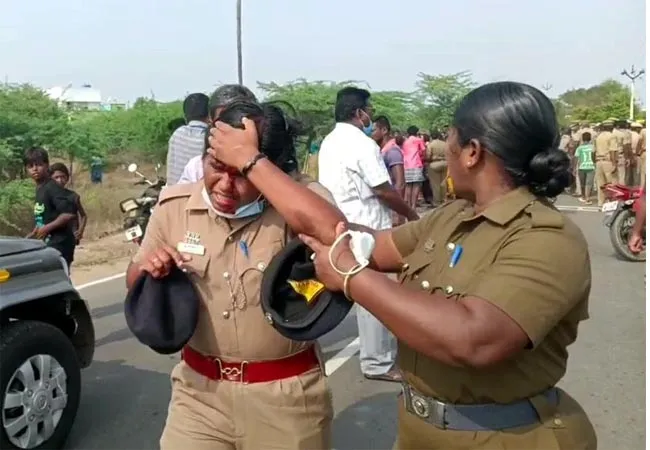 viruthunagar district, village peoples youngster incident police 