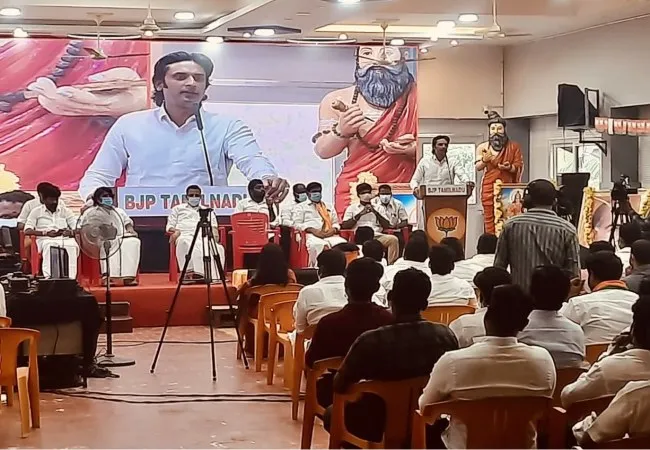 bjp meeting actor surya neet exam 