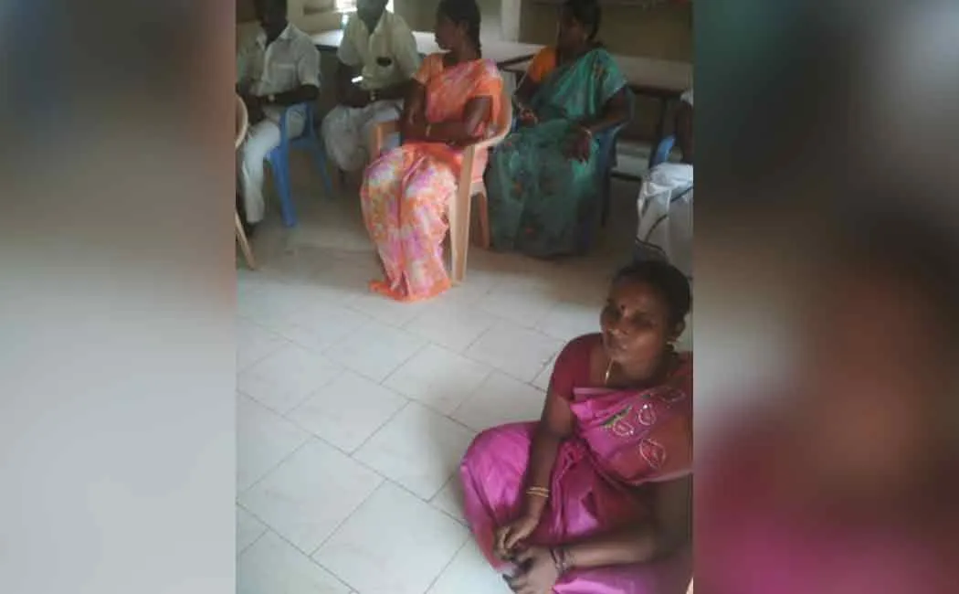 Panchayat leader Adithravidar should sit on the floor in panchayat meetings .!