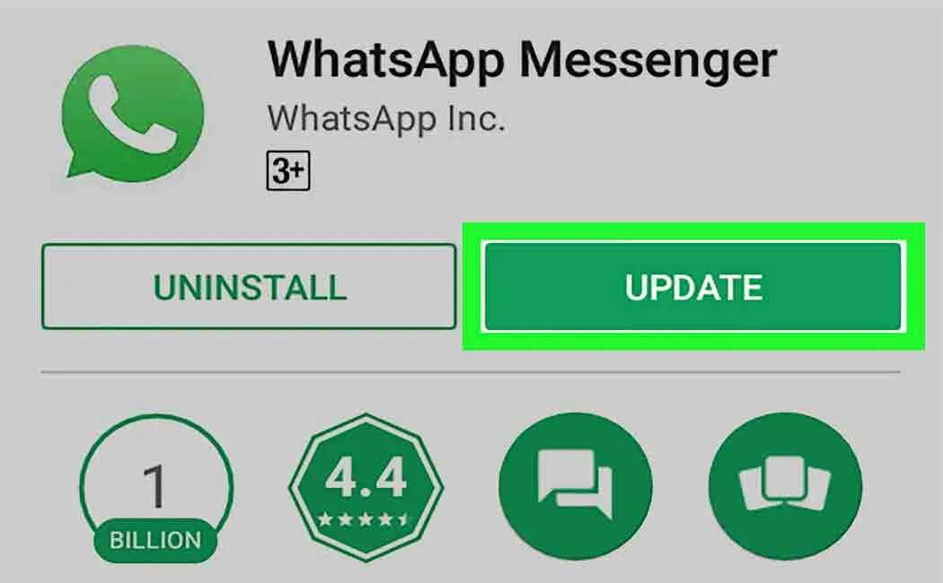 whatsapp insist their users to update latest version 