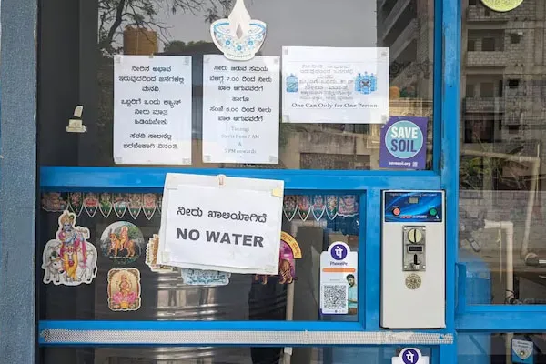 Only one can of water will be given to each person poster in bangalore