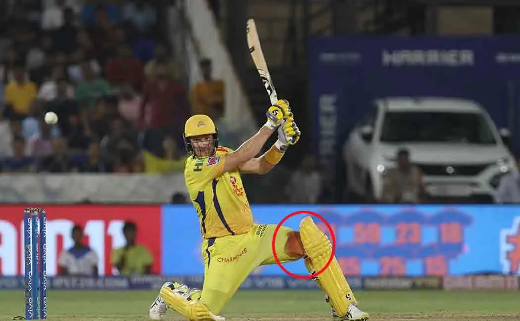 watson played for chennai super kings with wounded leg