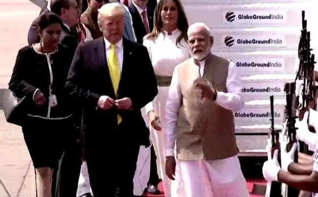 trump arrived in Ahmedabad