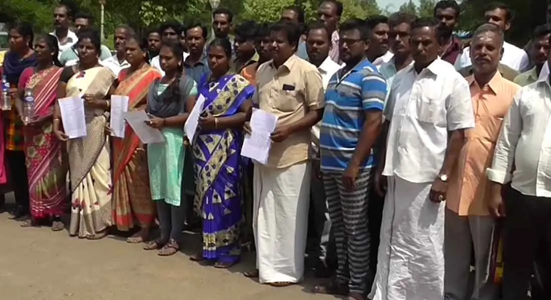  Consider our livelihood; Workers who petition the District Collector