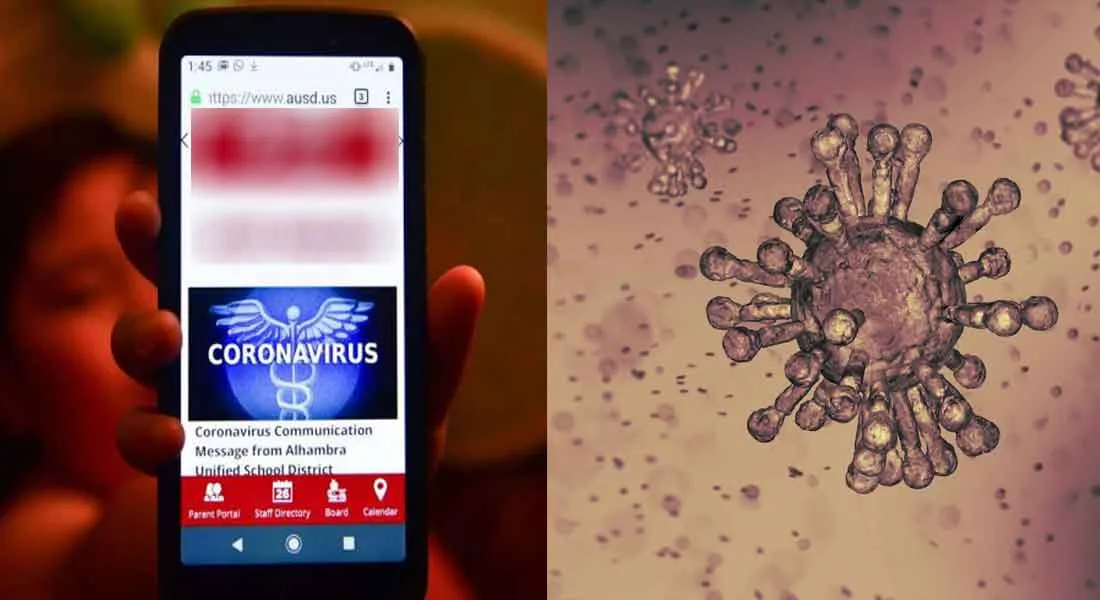  Corona virus attacking cell phone