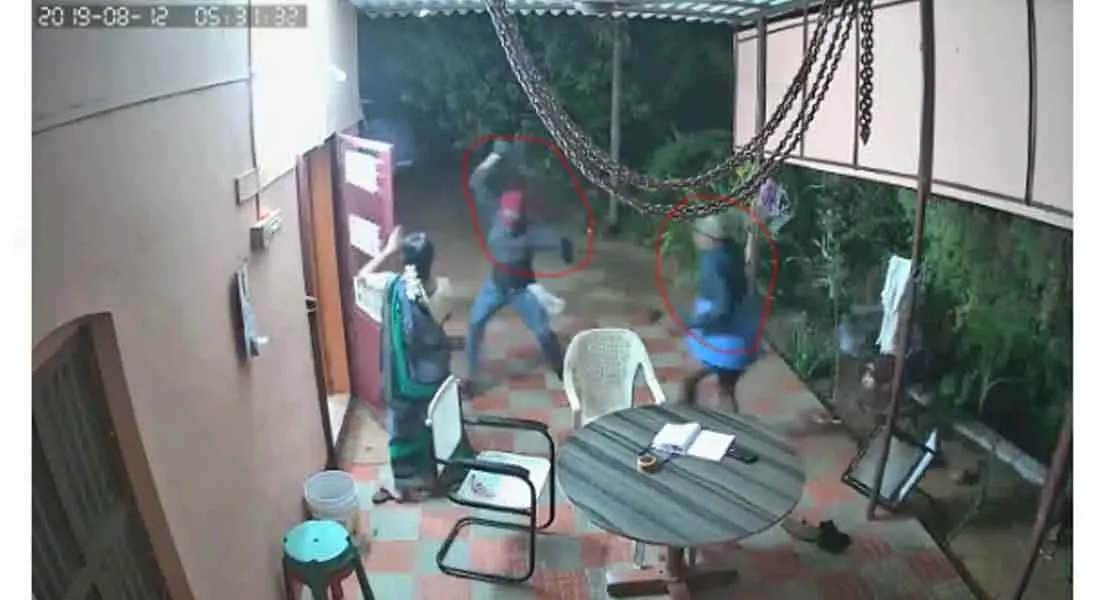 An elderly couple chasing robbers home in Nellai ... shocking CCTV footage